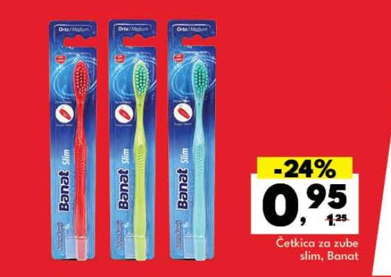 Četkica za zube slim, Banat