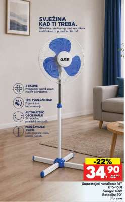 Samostojeći ventilator 16''