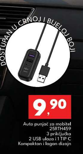 Auto punjač za mobitel 25RTH459