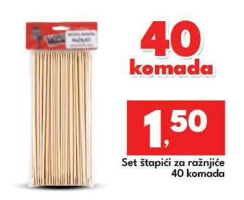 Set štapići za ražnjiće 40 komada