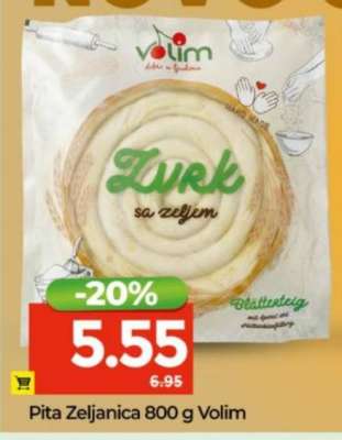 Pita Zeljanica 800 g Volim