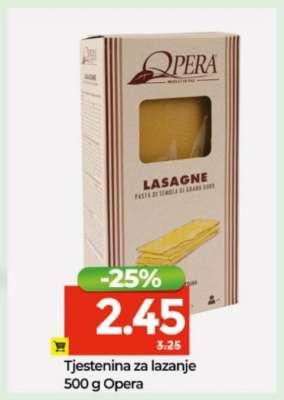Tjestenina za lazanje 500 g Opera