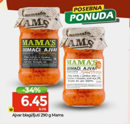 Ajvar blagi/ljuti 290 g Mams
