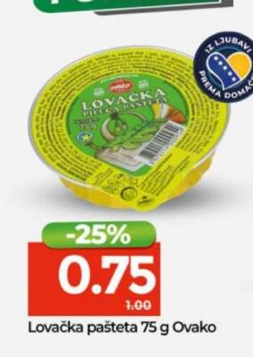 Lovačka pašteta 75 g Ovako