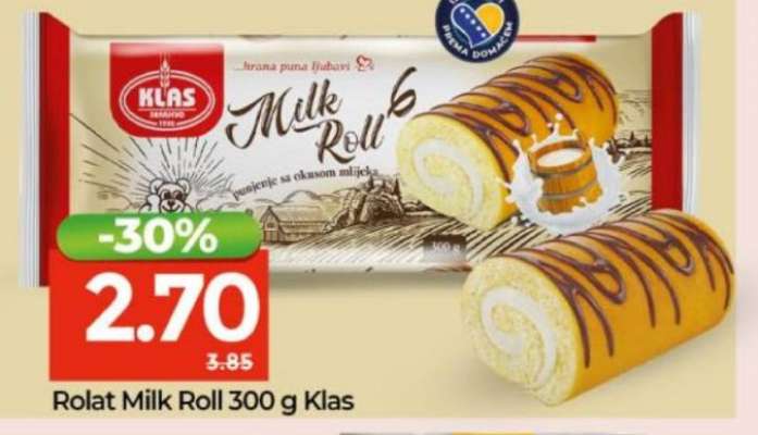 Rolat Milk roll 300 g, Klas