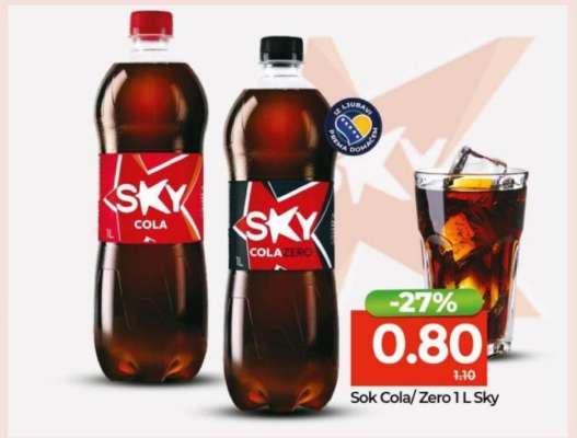 Sok Cola/Zero 1 L Sky