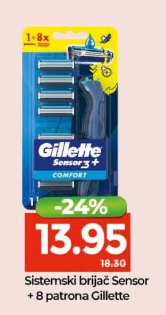 Sistemski brijač Sensor + 8 patrona Gillette