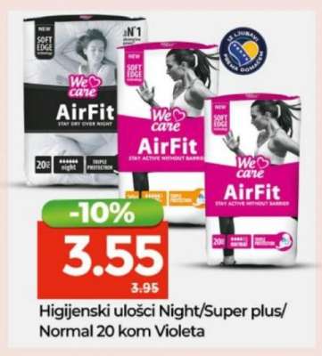 Higijenski ulošci Night/Super plus/Normal 20 kom Violeta