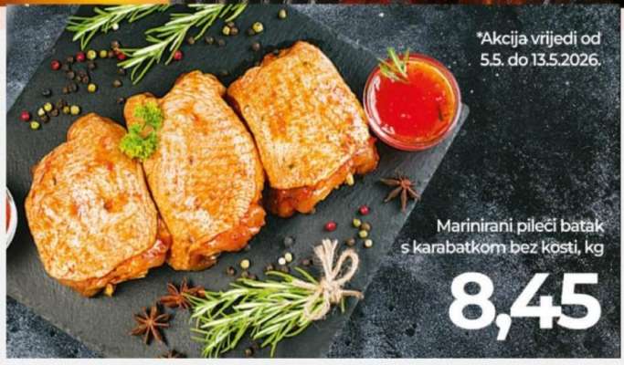 Marinirani pileći batak s karabatkom bez kosti, kg
