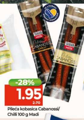 Pileća kobasica Cabanossi/Chilli 100 g Madi