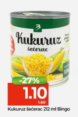 Kukuruz šećerac 212 ml Bingo