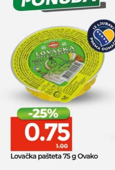 Lovačka pašteta 75 g Ovako