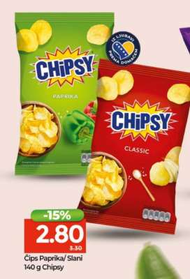 Čips paprika/slani