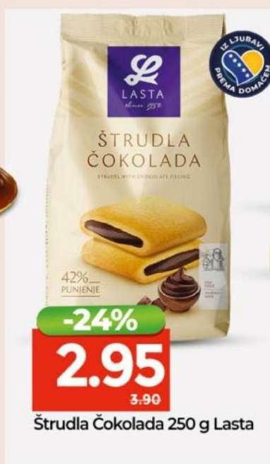 Štrudla čokolada 250 g, Lasta