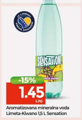 Aromatizovana mineralna voda Limeta-Kiwano