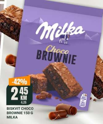 BISKVIT CHOCO BROWNIE 150 G MILKA