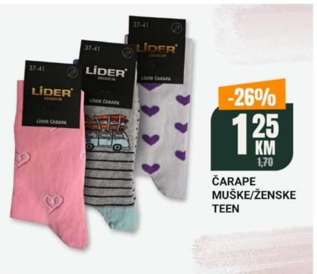 ČARAPE MUŠKE/ŽENSKE TEEN