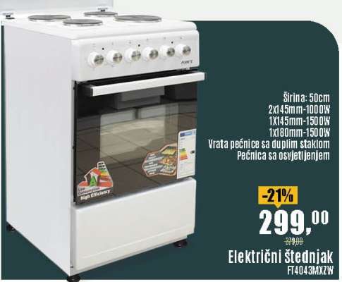Električni štednjak FT4043MK2W