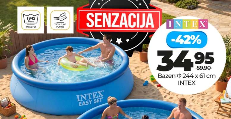 Bazen Φ 244 x 61 cm INTEX