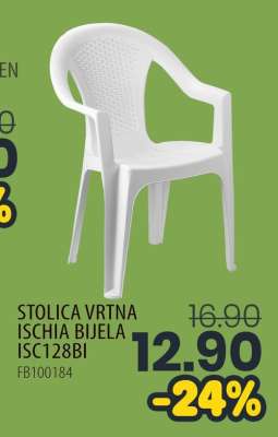 STOLICA VRTNA ISCHIA BIJELA ISC128BI