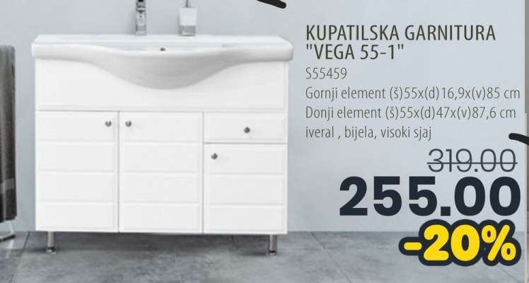 KUPATILSKA GARNITURA "VEGA 55-1"
