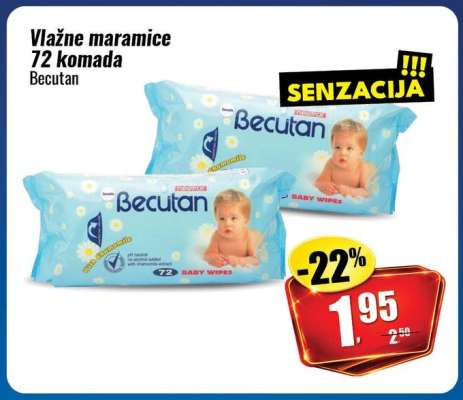 Vlažne maramice 72 komada