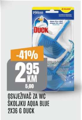 OSVJEŽIVAČ ZA WC ŠKOLJKU AQUA BLUE 2X36 G DUCK