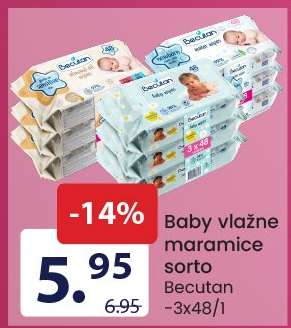 Baby vlažne maramice sorto
