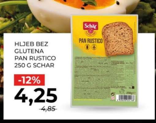 HLJEB BEZ GLUTENA PAN RUSTICO 250 G SCHAR