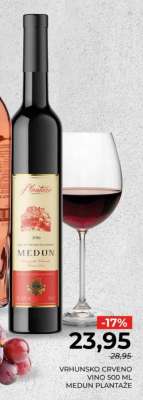 VRHUNSKO CRVENO VINO 500 ML MEDUN PLANTAŽE