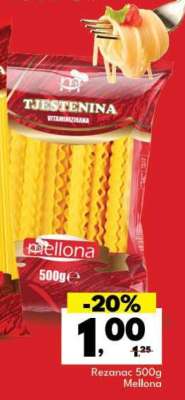 Rezanci 500g Mellona