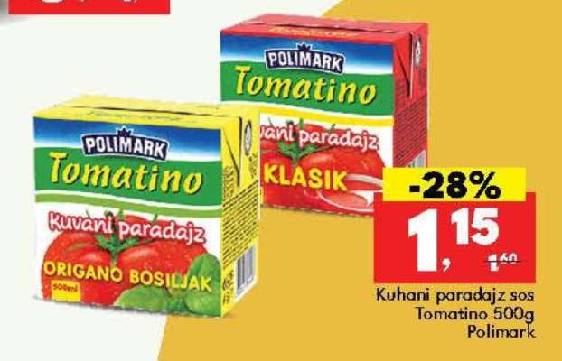 Kuhani paradajz sos Tomatino 500g Polimark