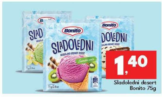 Sladoledni desert Bonito 75g