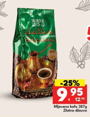 Mljevena kafa 387g Zlatna džezva
