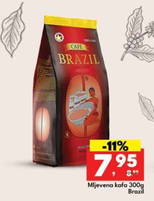 Mljevena kafa 300g Brazil