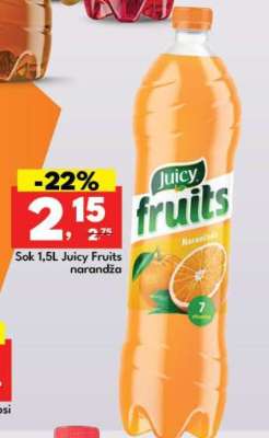 Sok 1,5L Juicy Fruits narandža