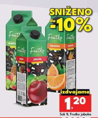 Sok 1L Frutko jabuka
