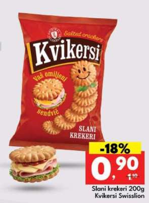 Slani krekeri 200g Kvikersi Swisslion