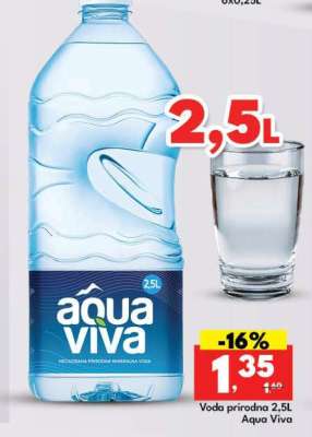 Voda prirodna 2,5L Aqua Viva