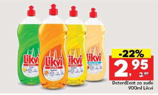 Deterdžent za suđe 900ml Likvi