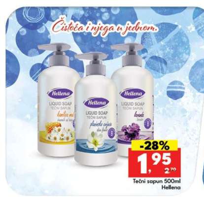 Tečni sapun 500ml Hellena