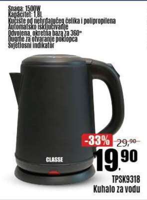TPSK9318 Kuhalo za vodu