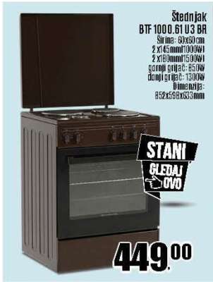 Štednjak BTF 1000.61 U3 BR