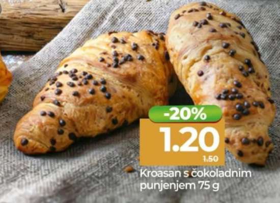 Kroasan s čokoladnim punjenjem 75 g