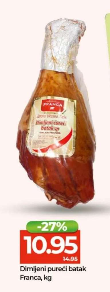 Dimljeni pureći batak, Franca