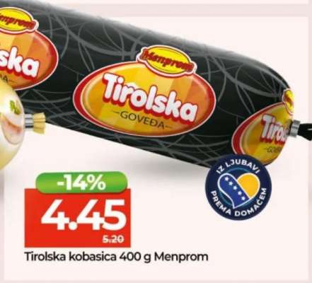 Tirolska kobasica 400 g Menprom