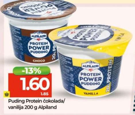 Puding Protein čokolada/vanilija 200 g Alpiland