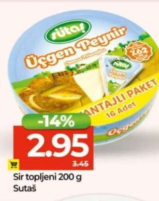 Sir topljeni 200 g Sutaš