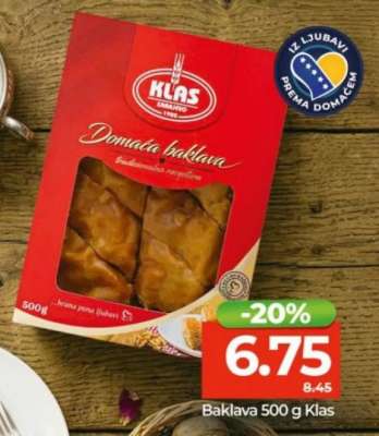 Baklava 500 g Klas