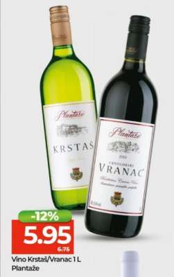 Vino Krstaš/Vranac 1 L Plantaže